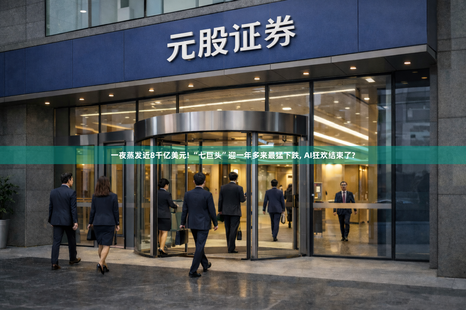 一夜蒸发近8千亿美元! “七巨头”迎一年多来最猛下跌, AI狂欢结束了?