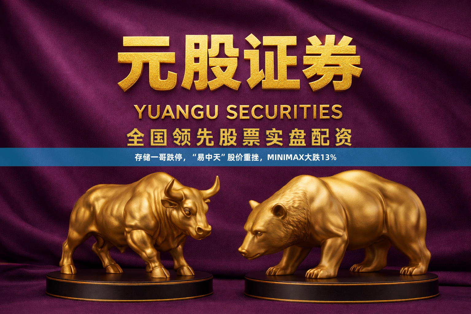 存储一哥跌停，“易中天”股价重挫，MINIMAX大跌13%